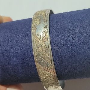 Stirling Silver Dolphin Bangle